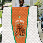 Ivory Coast Football Quilt 2026 Cote d'Ivoire Les Elephants Orange Version - African Pride