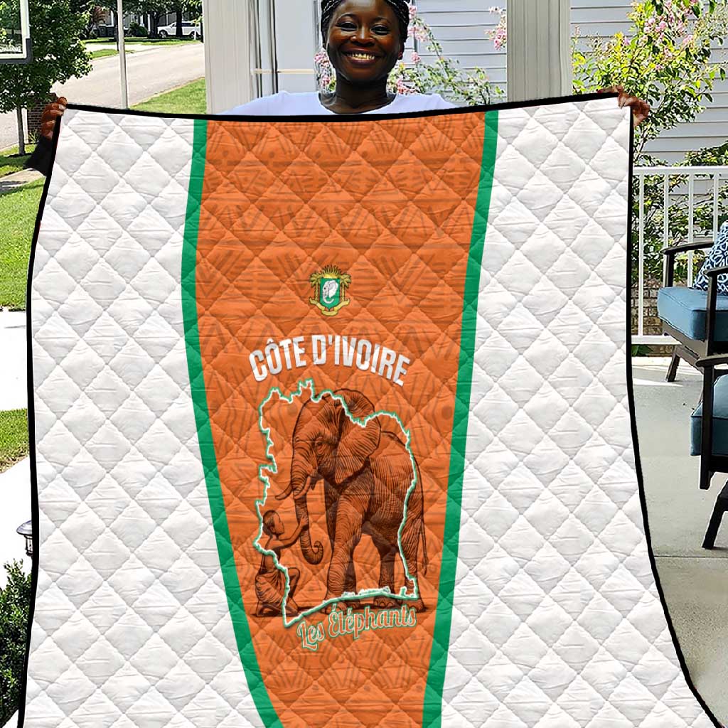 Ivory Coast Football Quilt 2026 Cote d'Ivoire Les Elephants Orange Version - African Pride