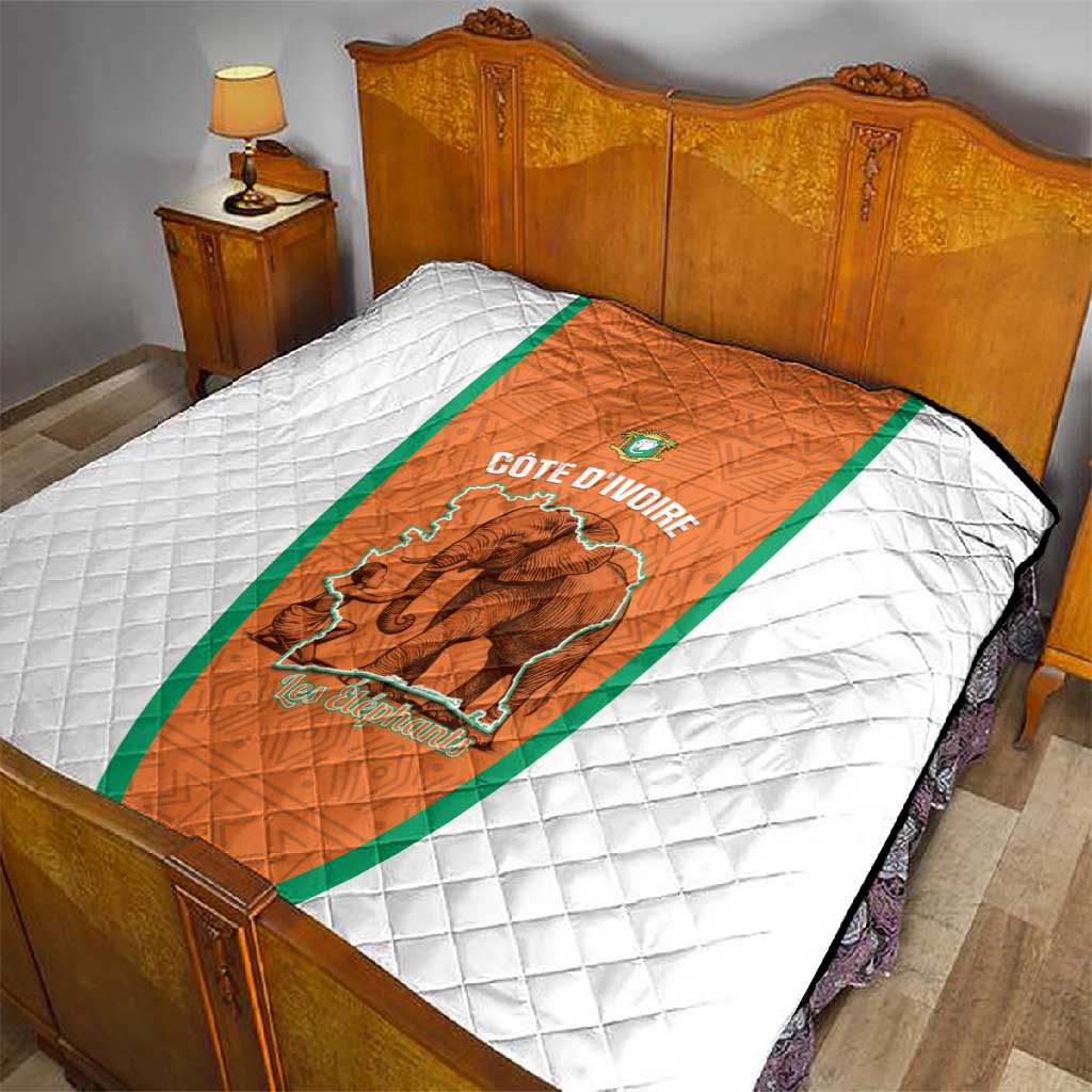 Ivory Coast Football Quilt 2026 Cote d'Ivoire Les Elephants Orange Version - African Pride