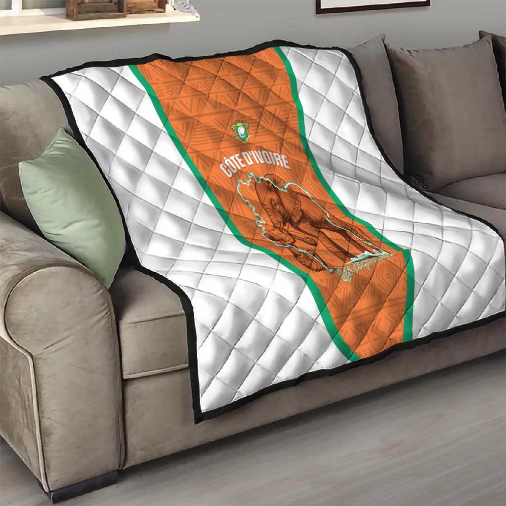 Ivory Coast Football Quilt 2026 Cote d'Ivoire Les Elephants Orange Version - African Pride