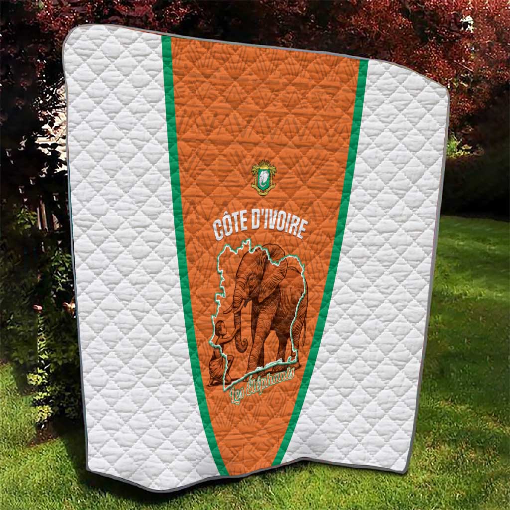 Ivory Coast Football Quilt 2026 Cote d'Ivoire Les Elephants Orange Version - African Pride