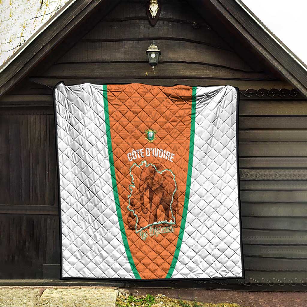 Ivory Coast Football Quilt 2026 Cote d'Ivoire Les Elephants Orange Version - African Pride