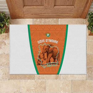 Ivory Coast Football Rubber Doormat 2026 Cote d'Ivoire Les Elephants Orange Version - African Pride