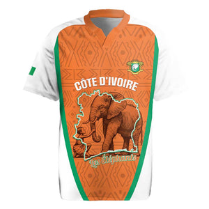 Custom Ivory Coast Football Rugby Jersey 2026 Cote d'Ivoire Les Elephants Orange Version LT14