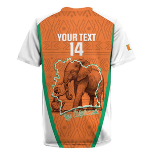 Custom Ivory Coast Football Rugby Jersey 2026 Cote d'Ivoire Les Elephants Orange Version LT14