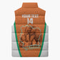 Custom Ivory Coast Football Sleeveless Puffer Jacket 2026 Cote d'Ivoire Les Elephants Orange Version - African Pride