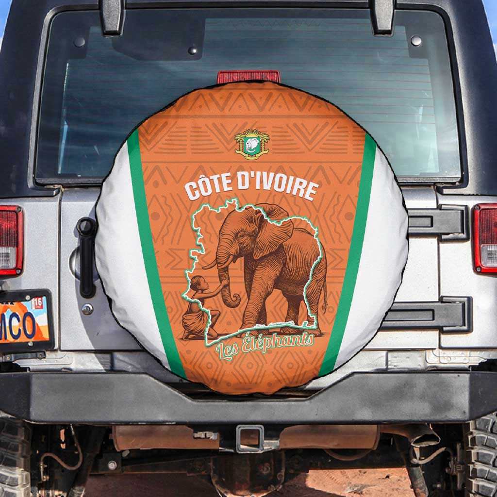 Ivory Coast Football Spare Tire Cover 2026 Cote d'Ivoire Les Elephants Orange Version - African Pride