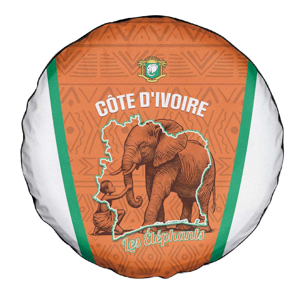 Ivory Coast Football Spare Tire Cover 2026 Cote d'Ivoire Les Elephants Orange Version - African Pride