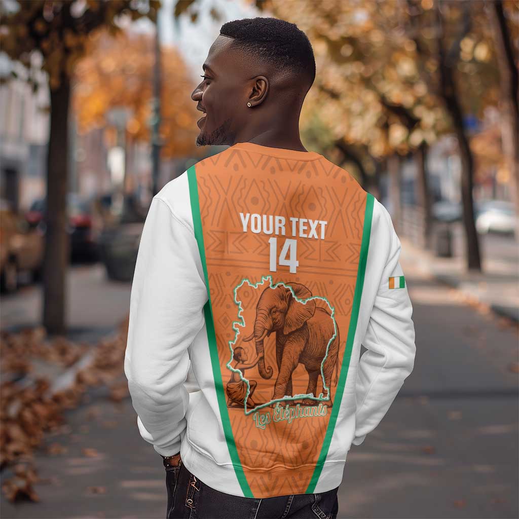 Custom Ivory Coast Football Sweatshirt 2026 Cote d'Ivoire Les Elephants Orange Version - African Pride