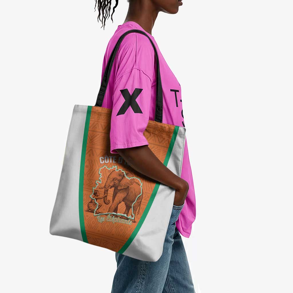 Ivory Coast Football Tote Bag 2026 Cote d'Ivoire Les Elephants Orange Version - African Pride