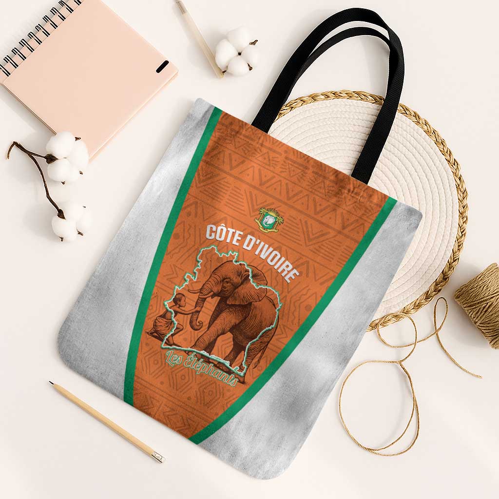 Ivory Coast Football Tote Bag 2026 Cote d'Ivoire Les Elephants Orange Version - African Pride