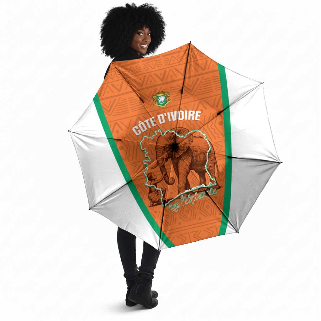 Ivory Coast Football Umbrella 2026 Cote d'Ivoire Les Elephants Orange Version - African Pride