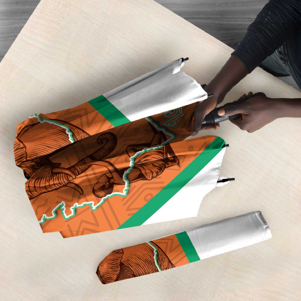 Ivory Coast Football Umbrella 2026 Cote d'Ivoire Les Elephants Orange Version - African Pride