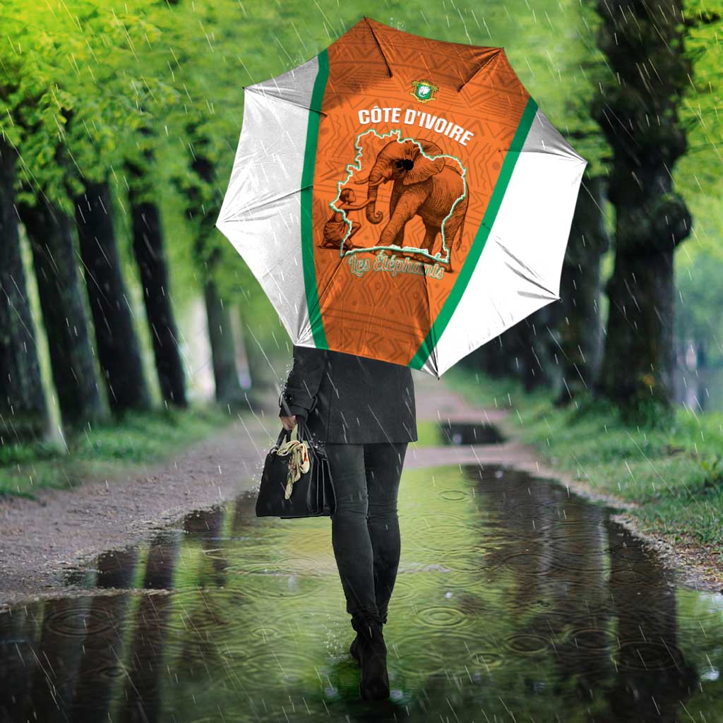 Ivory Coast Football Umbrella 2026 Cote d'Ivoire Les Elephants Orange Version - African Pride