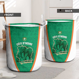 Ivory Coast Football Laundry Basket 2026 Cote d'Ivoire Les Elephants Green Version - African Pride
