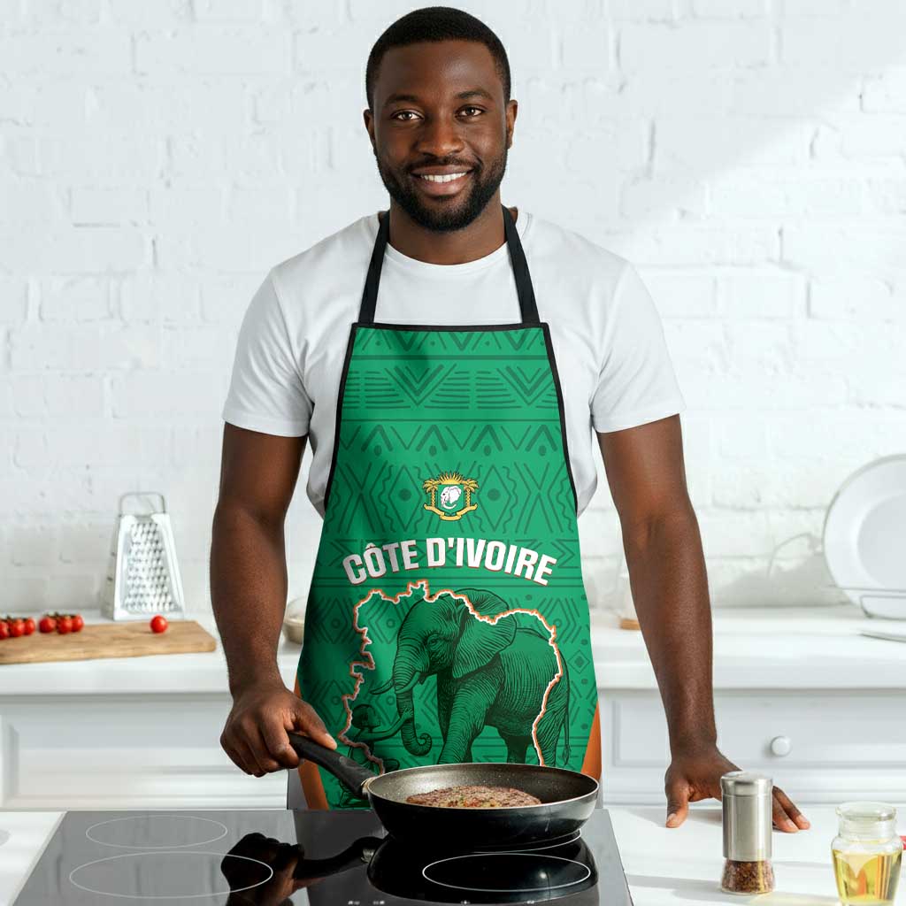 Ivory Coast Football Apron 2026 Cote d'Ivoire Les Elephants Green Version - African Pride