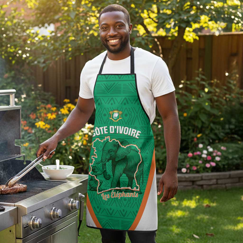 Ivory Coast Football Apron 2026 Cote d'Ivoire Les Elephants Green Version - African Pride