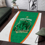 Ivory Coast Football Area Rug 2026 Cote d'Ivoire Les Elephants Green Version - African Pride
