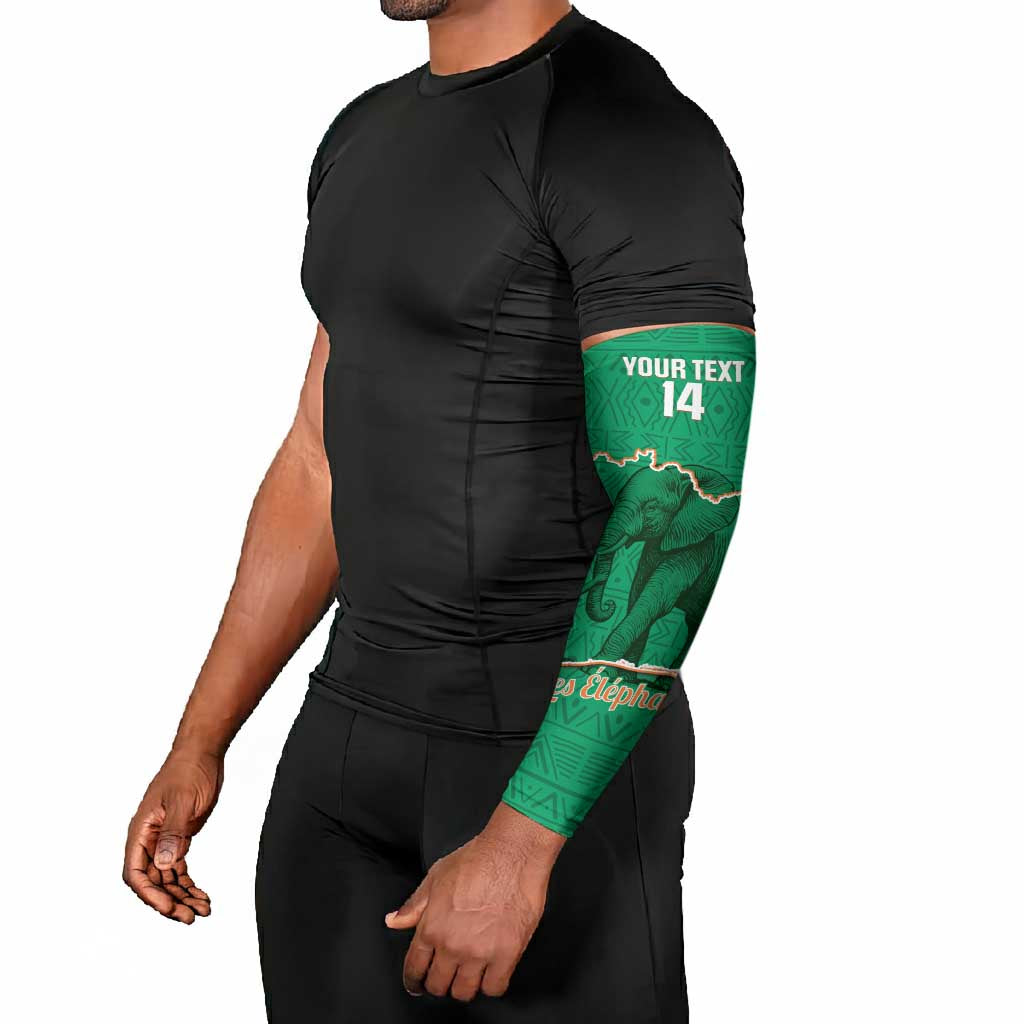 Custom Ivory Coast Football Arm Sleeves 2026 Cote d'Ivoire Les Elephants Green Version - African Pride