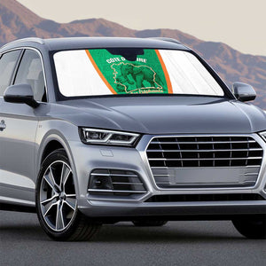 Ivory Coast Football Auto Sun Shade 2026 Cote d'Ivoire Les Elephants Green Version - African Pride