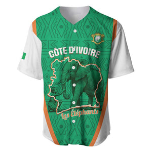 Custom Ivory Coast Football Baseball Jersey 2026 Cote d'Ivoire Les Elephants Green Version LT14
