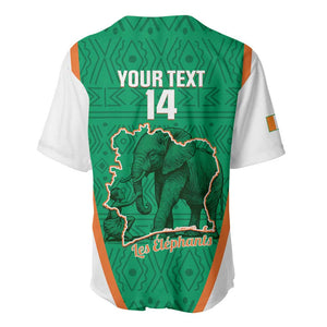 Custom Ivory Coast Football Baseball Jersey 2026 Cote d'Ivoire Les Elephants Green Version LT14