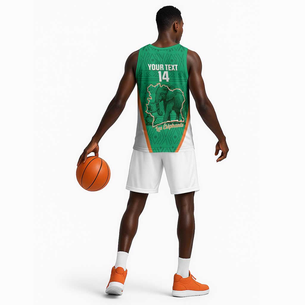 Custom Ivory Coast Football Basketball Jersey 2026 Cote d'Ivoire Les Elephants Green Version - African Pride