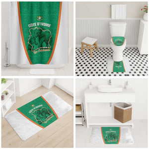 Ivory Coast Football Bathroom Set 2026 Cote d'Ivoire Les Elephants Green Version - African Pride