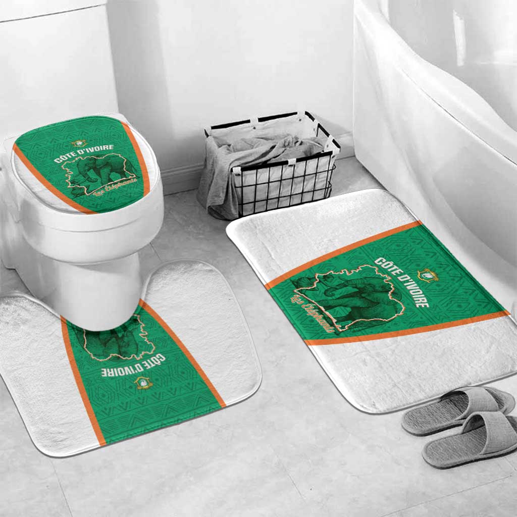 Ivory Coast Football Bathroom Set 2026 Cote d'Ivoire Les Elephants Green Version - African Pride
