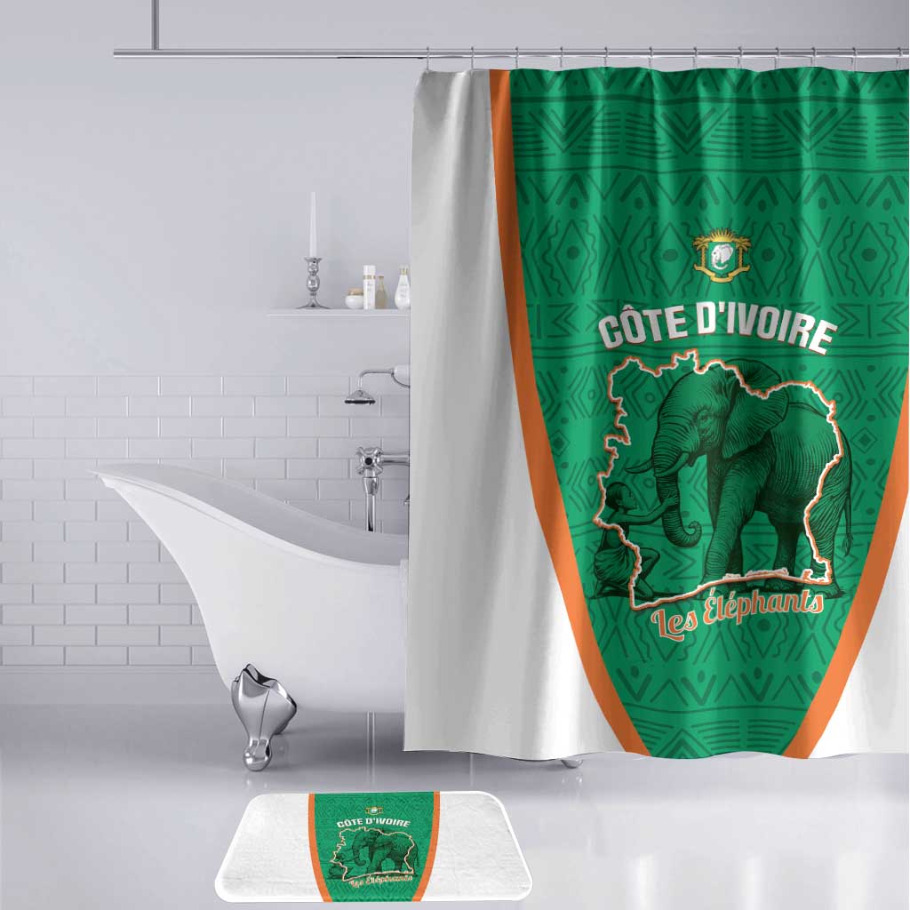 Ivory Coast Football Bathroom Set 2026 Cote d'Ivoire Les Elephants Green Version - African Pride
