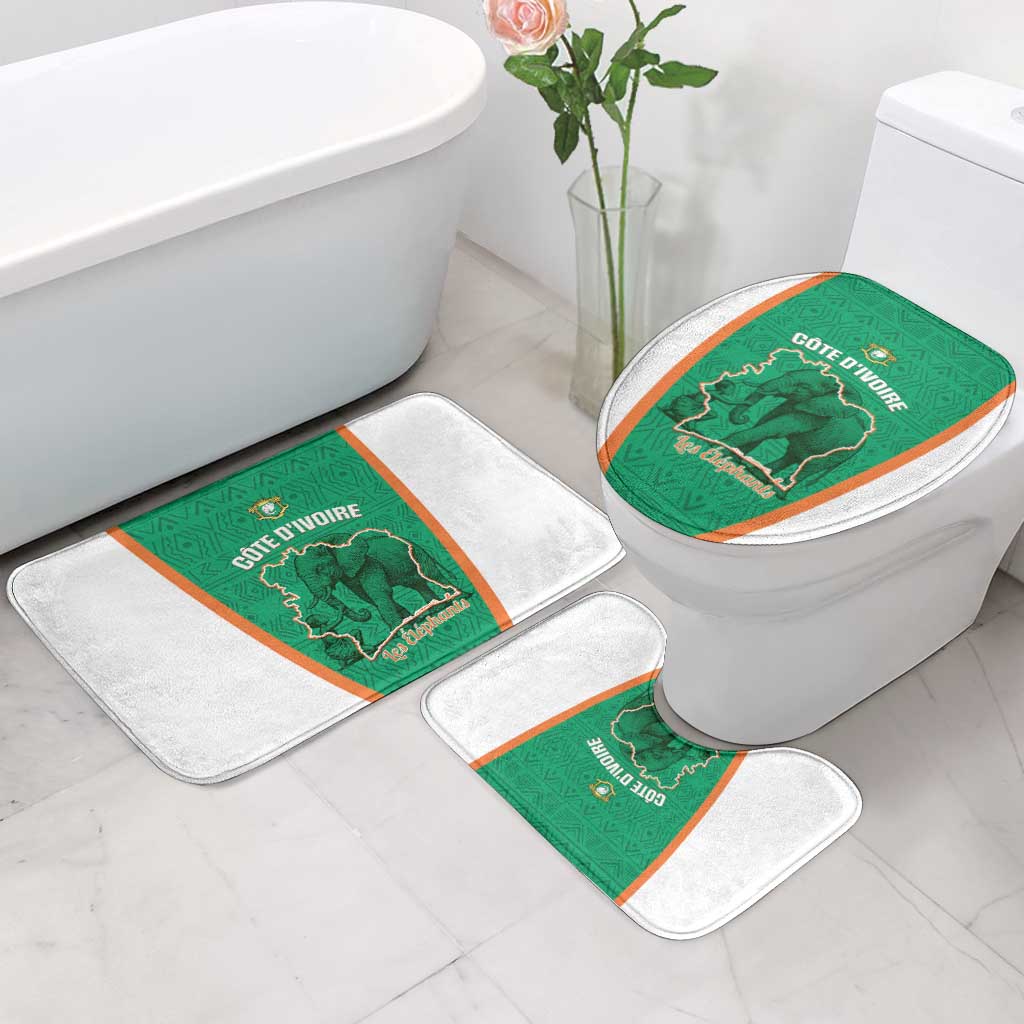 Ivory Coast Football Bathroom Set 2026 Cote d'Ivoire Les Elephants Green Version - African Pride