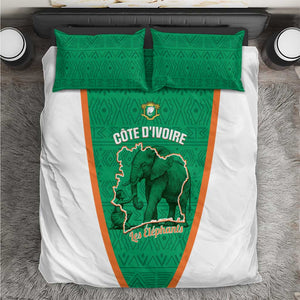 Ivory Coast Football Bedding Set 2026 Cote d'Ivoire Les Elephants Green Version - African Pride
