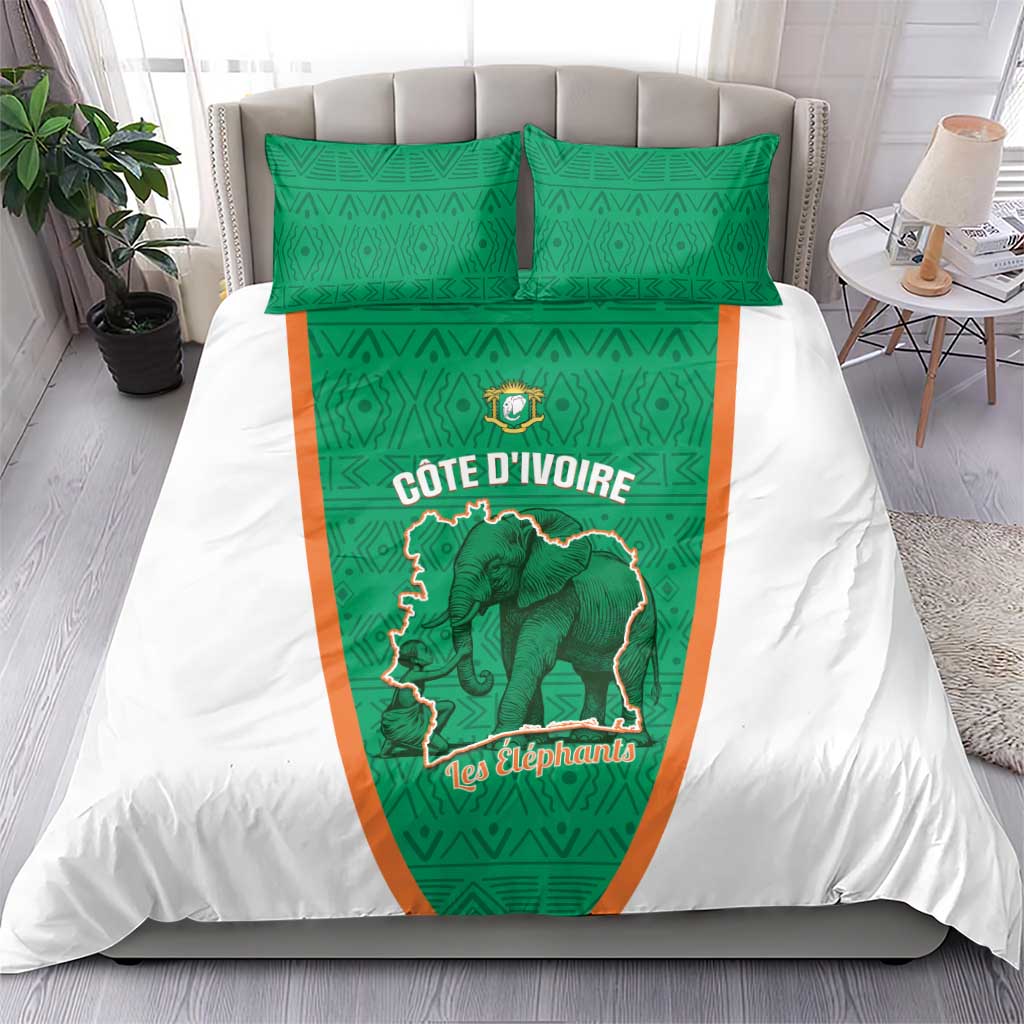 Ivory Coast Football Bedding Set 2026 Cote d'Ivoire Les Elephants Green Version - African Pride