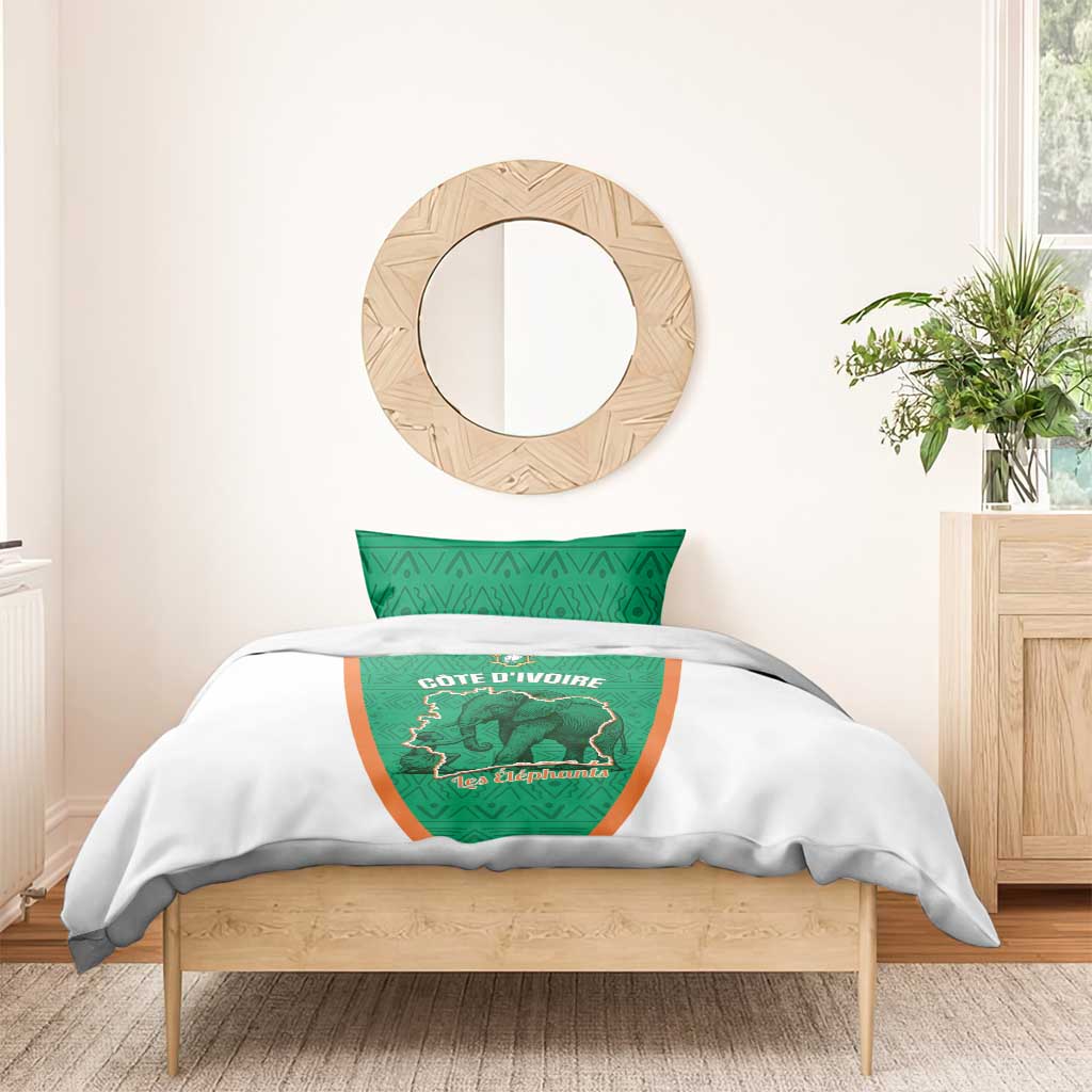 Ivory Coast Football Bedding Set 2026 Cote d'Ivoire Les Elephants Green Version - African Pride