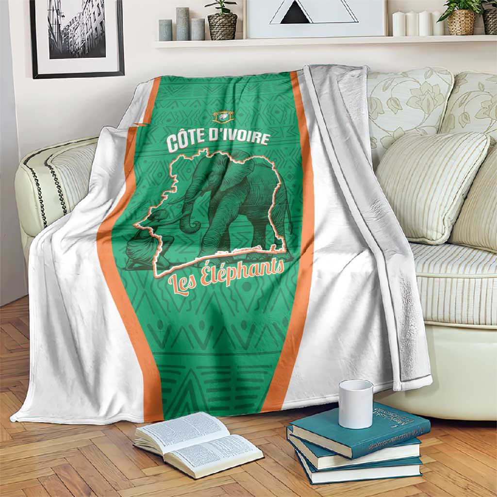 Ivory Coast Football Blanket 2026 Cote d'Ivoire Les Elephants Green Version - African Pride