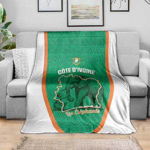 Ivory Coast Football Blanket 2026 Cote d'Ivoire Les Elephants Green Version - African Pride