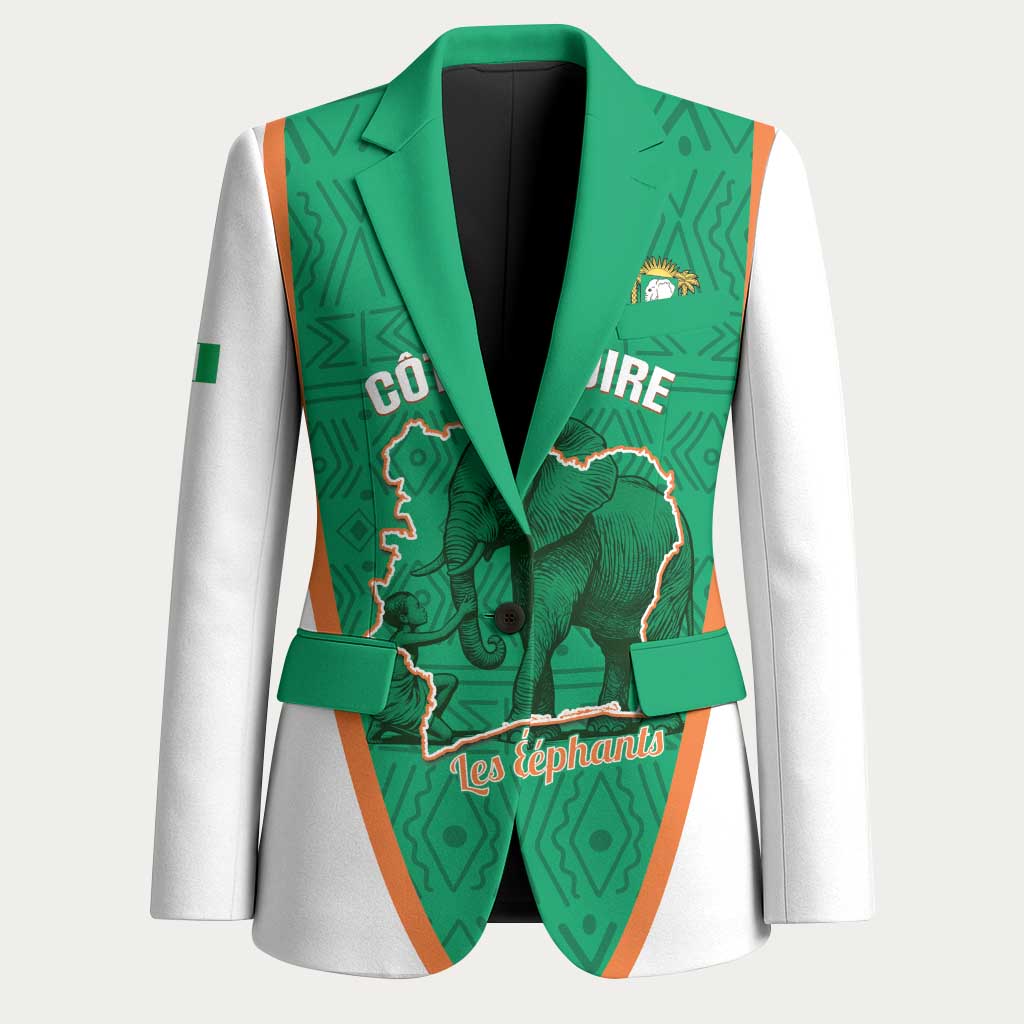 Custom Ivory Coast Football Blazer 2026 Cote d'Ivoire Les Elephants Green Version - African Pride