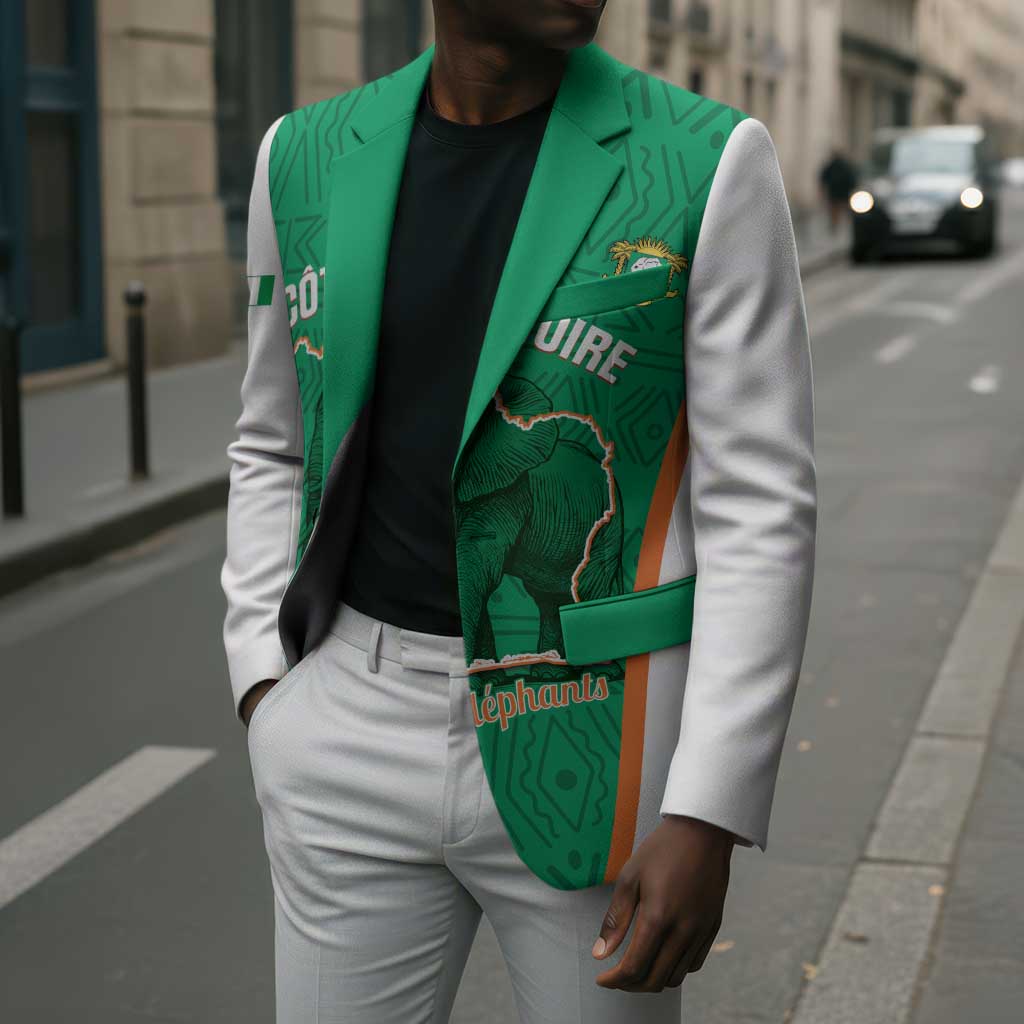Custom Ivory Coast Football Blazer 2026 Cote d'Ivoire Les Elephants Green Version - African Pride