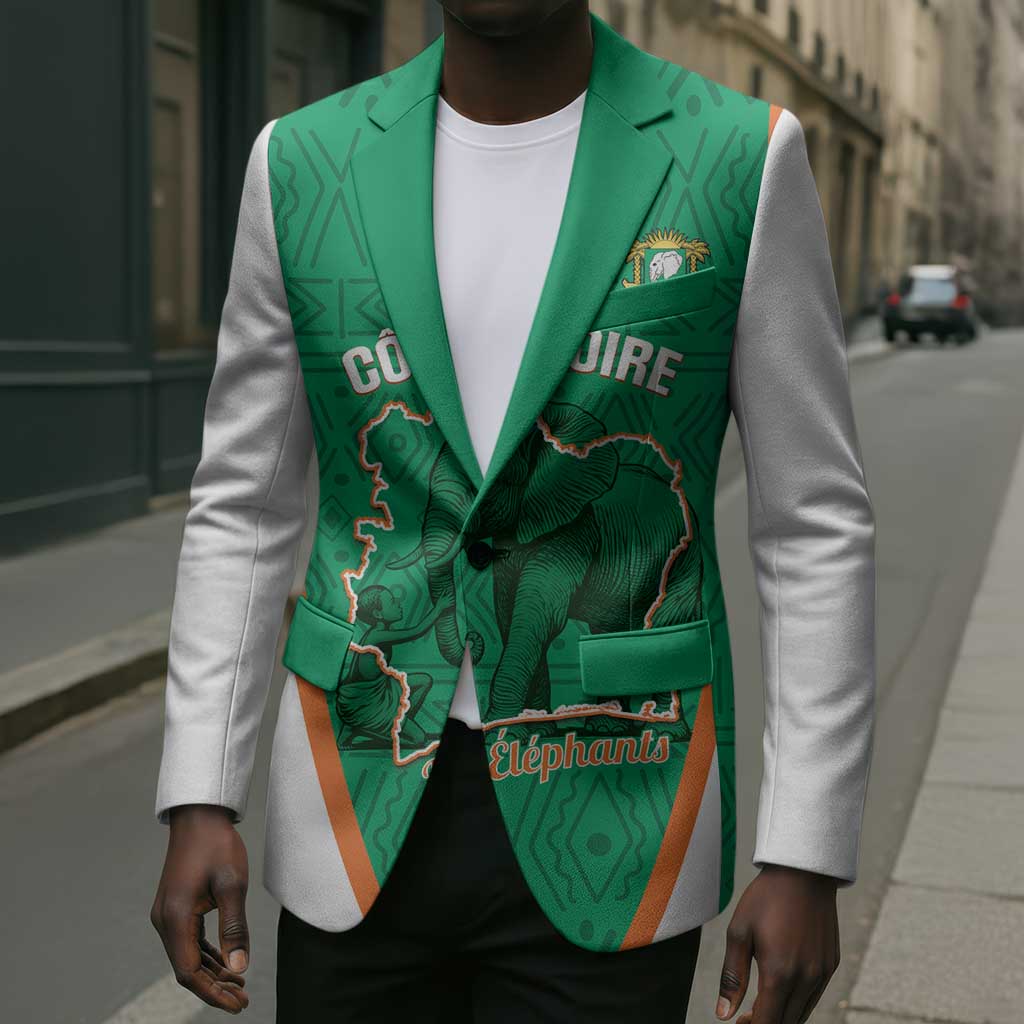 Custom Ivory Coast Football Blazer 2026 Cote d'Ivoire Les Elephants Green Version - African Pride