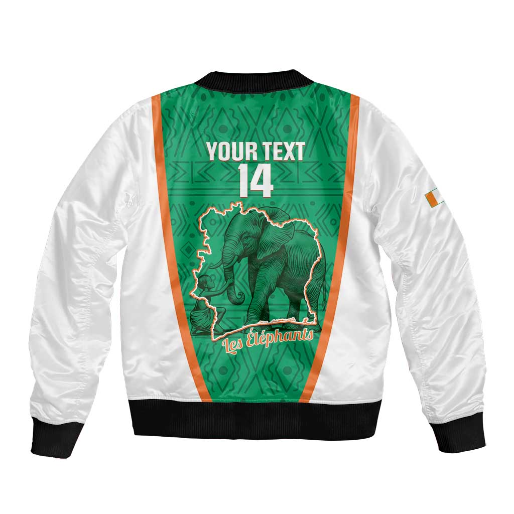 Custom Ivory Coast Football Bomber Jacket 2026 Cote d'Ivoire Les Elephants Green Version - African Pride