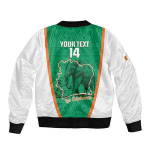 Custom Ivory Coast Football Bomber Jacket 2026 Cote d'Ivoire Les Elephants Green Version - African Pride