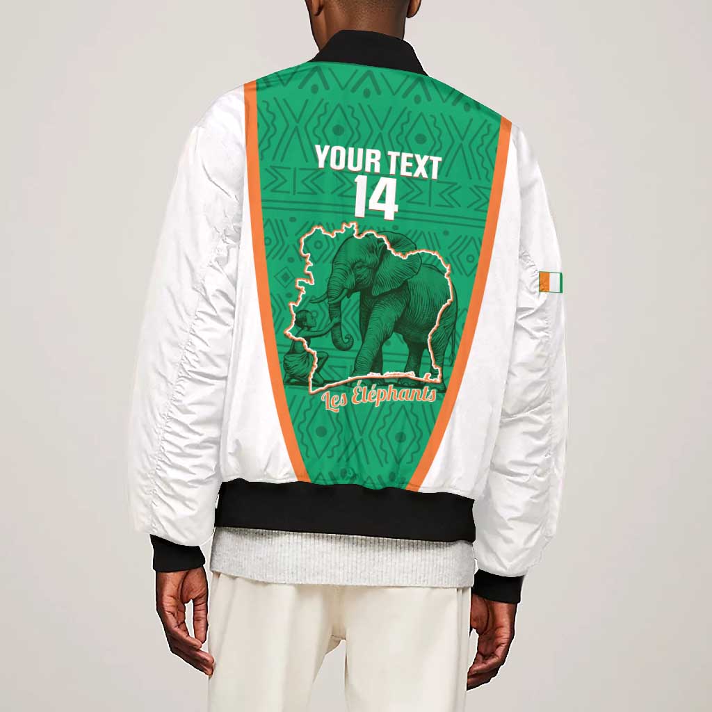 Custom Ivory Coast Football Bomber Jacket 2026 Cote d'Ivoire Les Elephants Green Version - African Pride