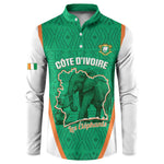 Custom Ivory Coast Football Button Sweatshirt 2026 Cote d'Ivoire Les Elephants Green Version