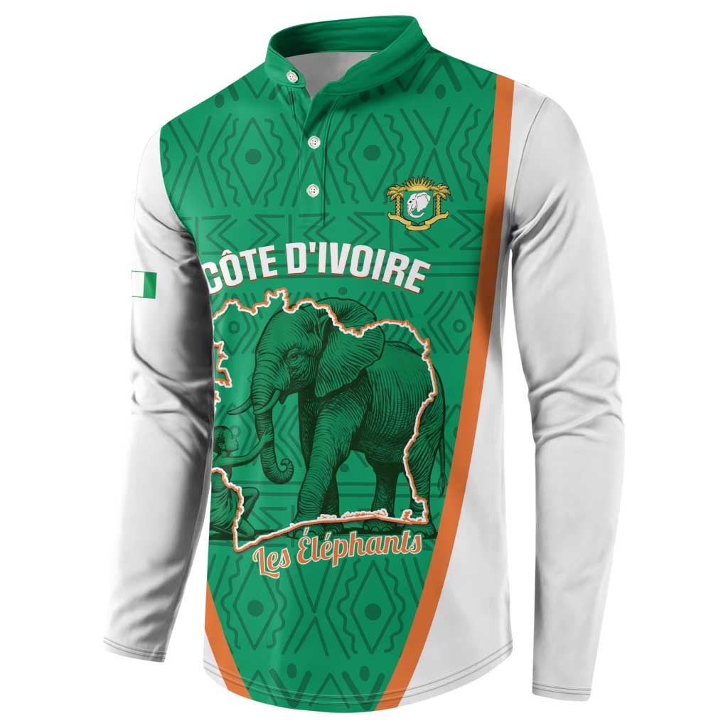 Custom Ivory Coast Football Button Sweatshirt 2026 Cote d'Ivoire Les Elephants Green Version
