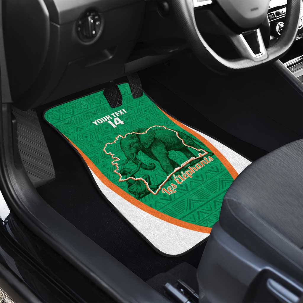 Custom Ivory Coast Football Car Mats 2026 Cote d'Ivoire Les Elephants Green Version - African Pride