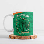 Custom Ivory Coast Football Ceramic Mug 2026 Cote d'Ivoire Les Elephants Green Version - African Pride