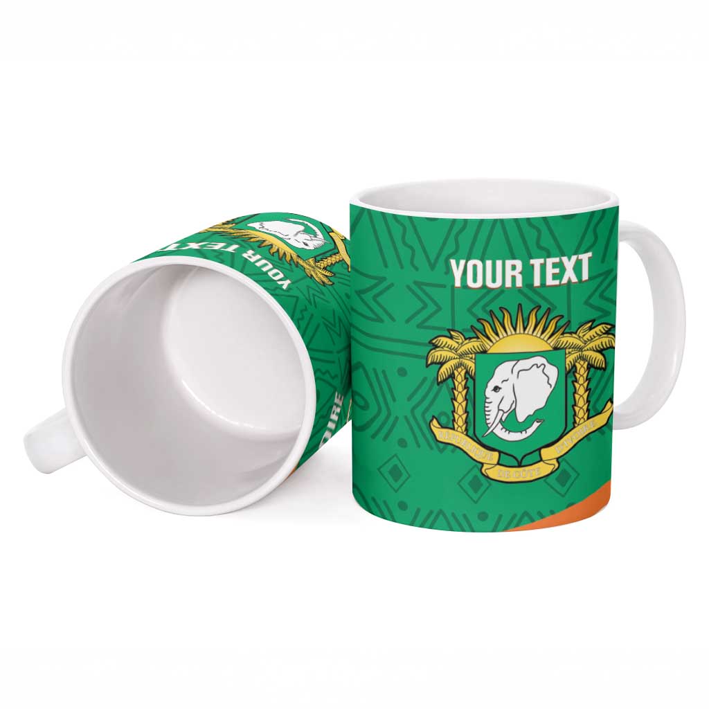 Custom Ivory Coast Football Ceramic Mug 2026 Cote d'Ivoire Les Elephants Green Version - African Pride