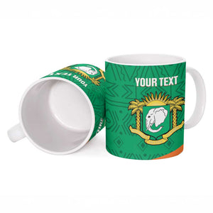 Custom Ivory Coast Football Ceramic Mug 2026 Cote d'Ivoire Les Elephants Green Version - African Pride