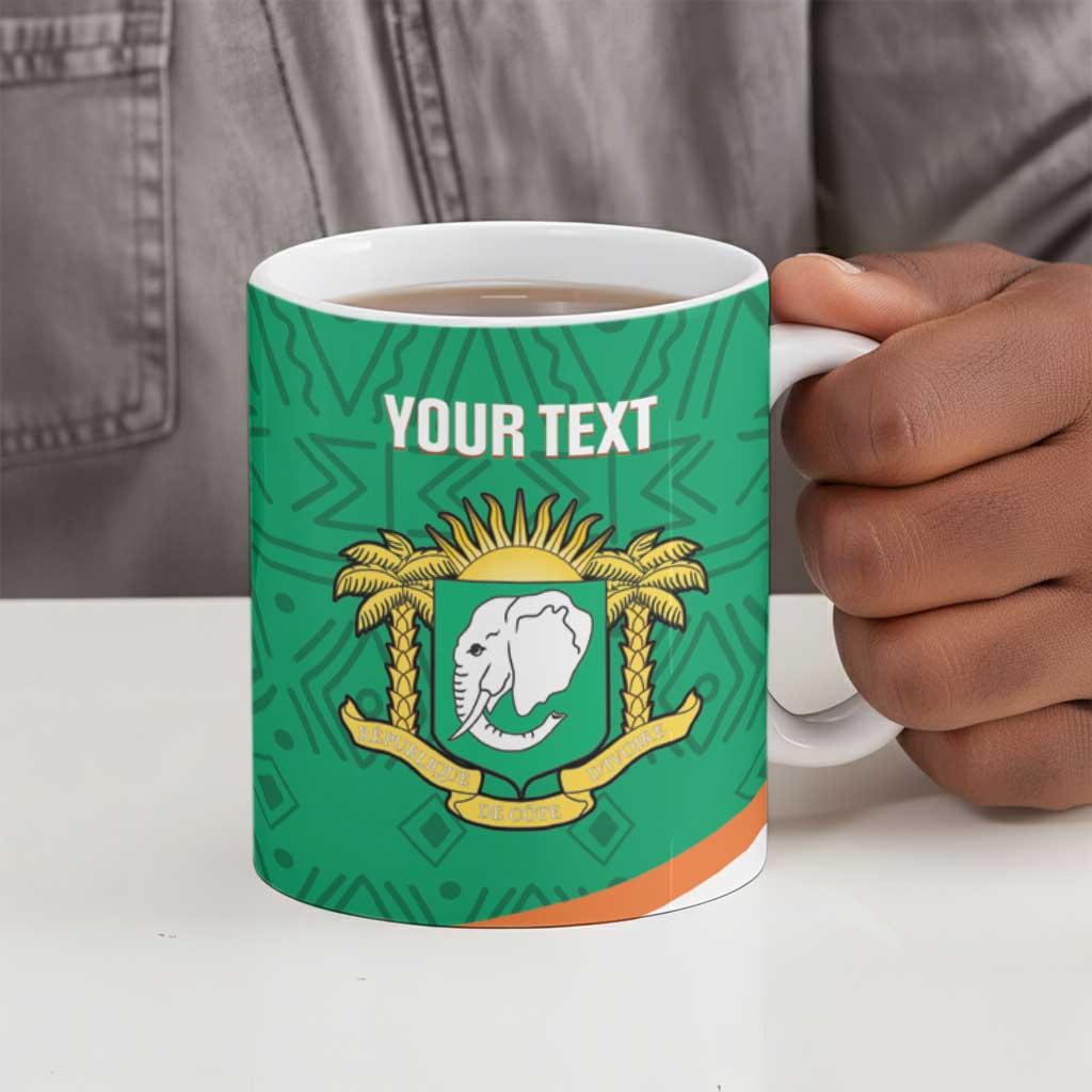 Custom Ivory Coast Football Ceramic Mug 2026 Cote d'Ivoire Les Elephants Green Version - African Pride