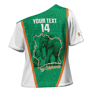 Custom Ivory Coast Football Cross Shoulder Shirt 2026 Cote d'Ivoire Les Elephants Green Version - African Pride